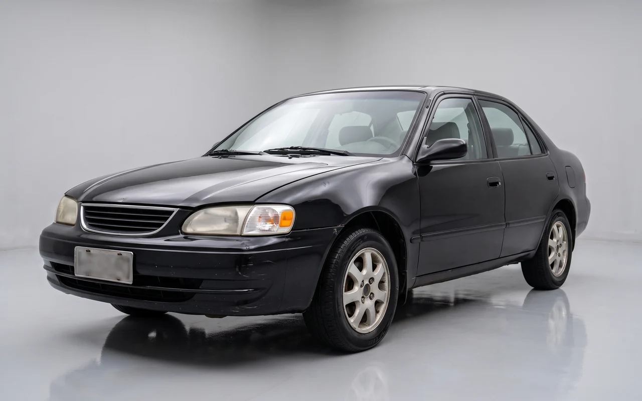 El mismo carro sobre fondo de estudio