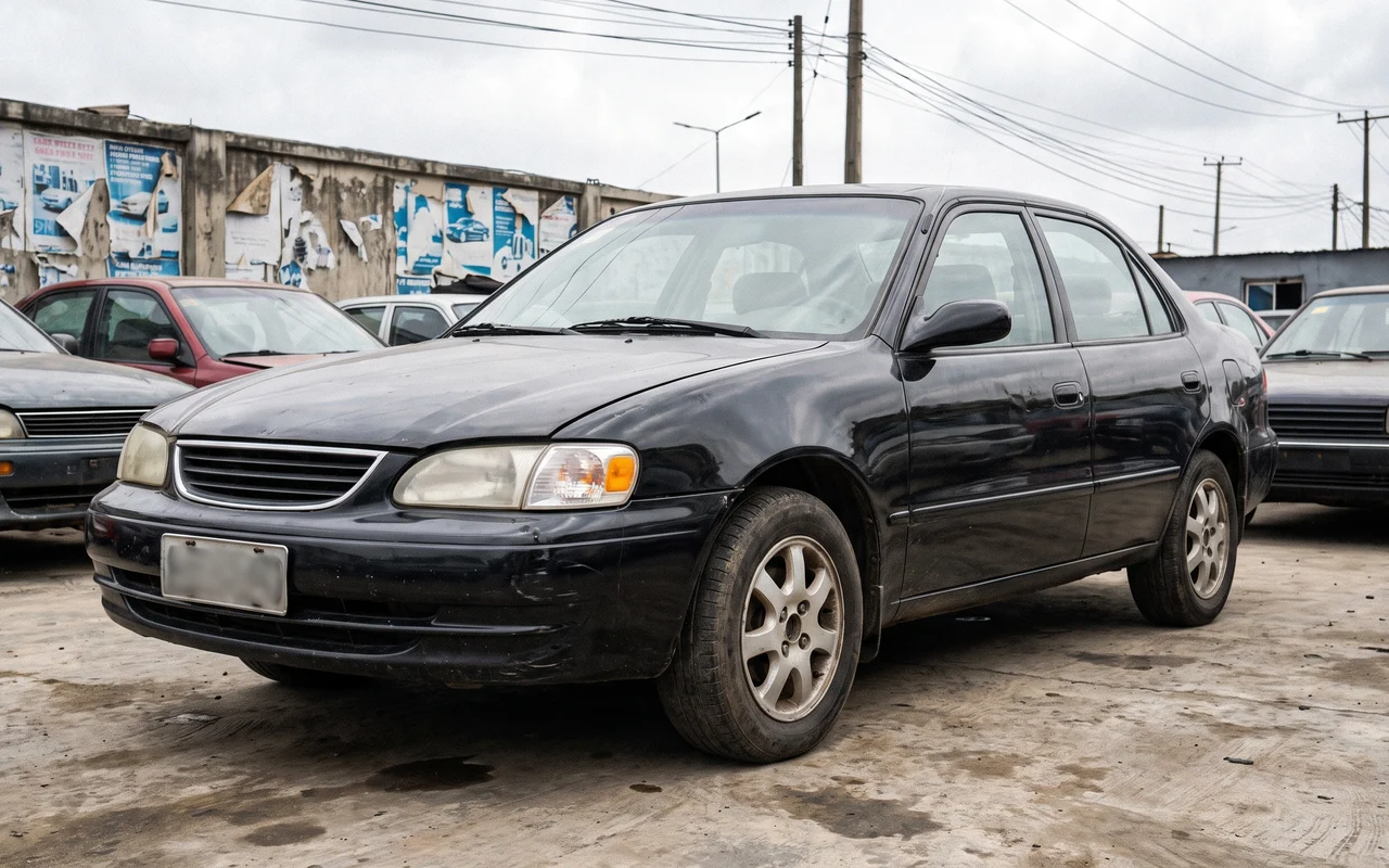 El carro fotografiado en un lote de usados